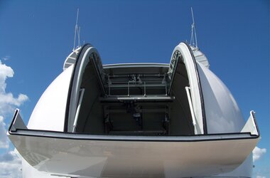 Coupole d'observation au sommet du Wendelstein à une altitude de 1850 m