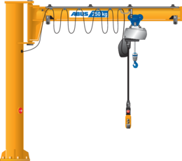 Illustration de la potence pivotante sur colonne ABUS LSX